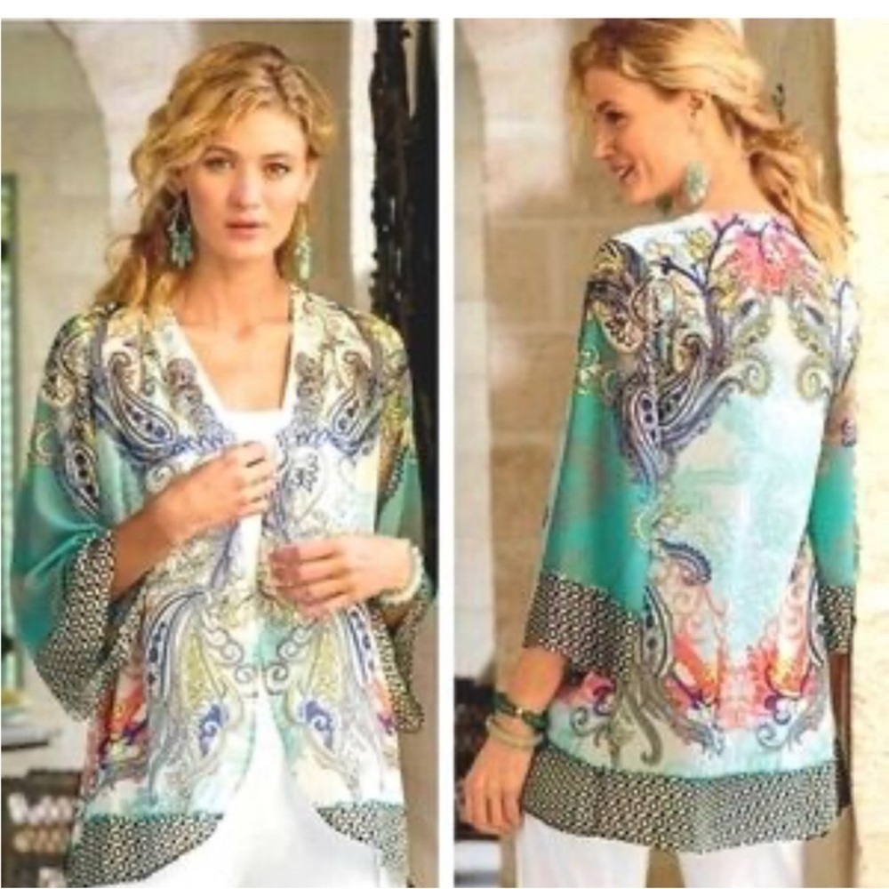 Soft Surroundings Muse Kimono Cardigan size S